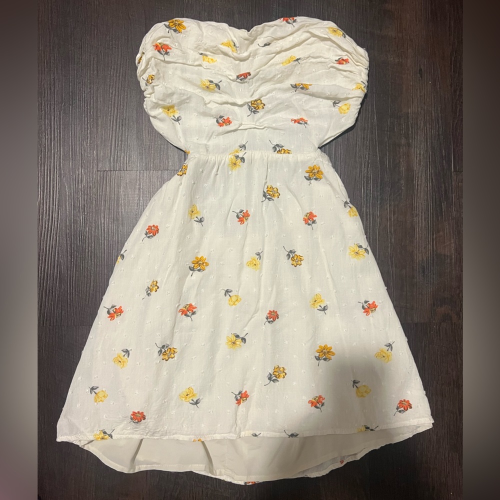 Strapless mini dress